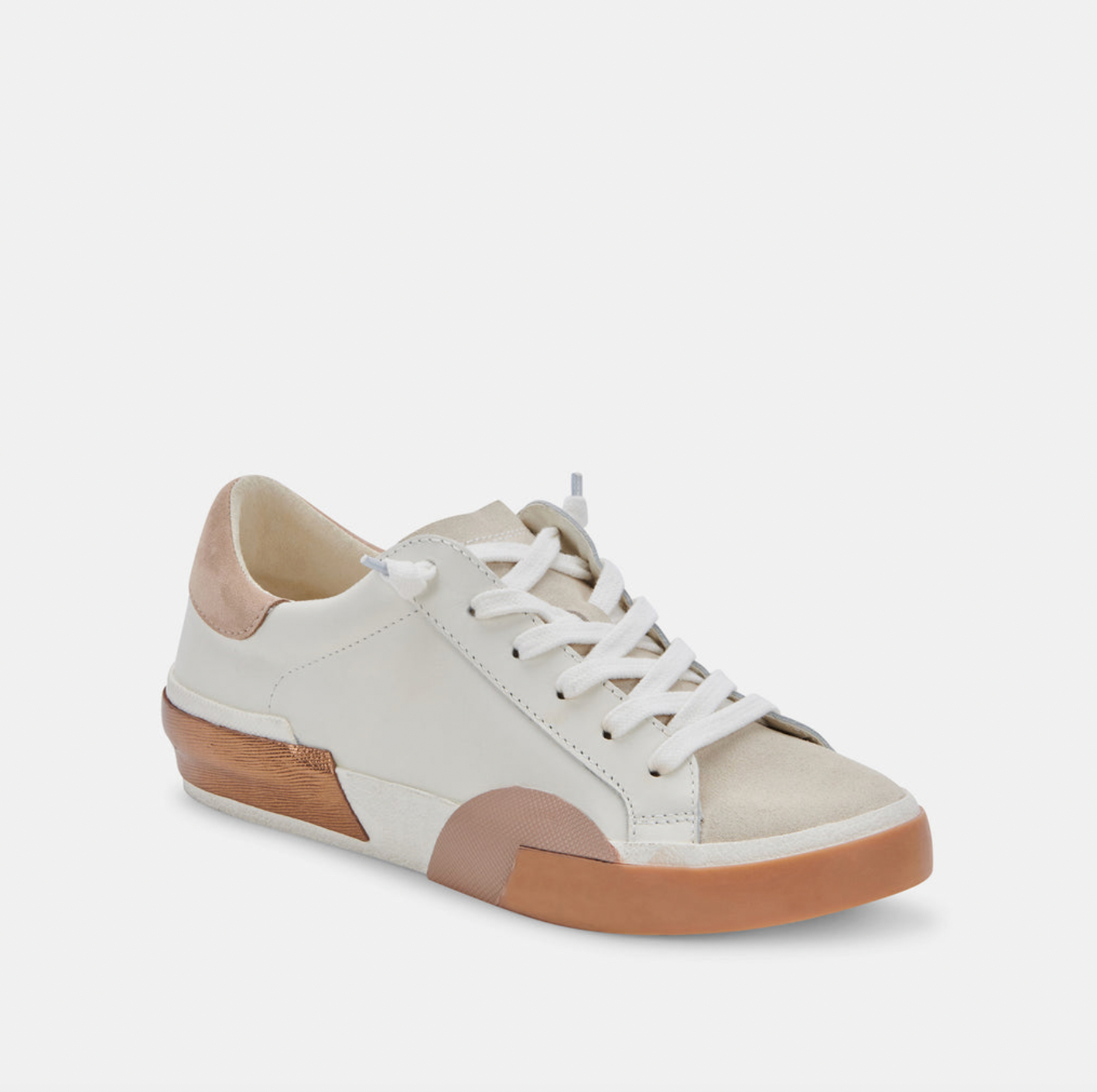 Zina Sneaker-White/Tan