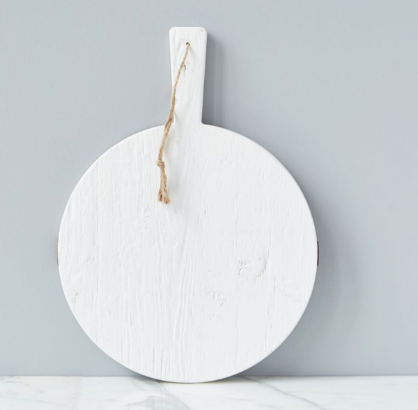White Round Charcuterie Board