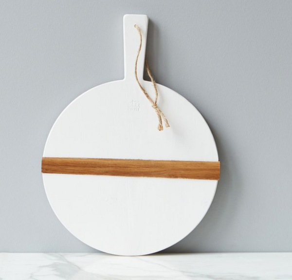 White Round Charcuterie Board