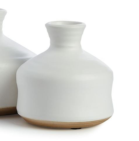 White Matte Bud Vase- Sand Base (Available in 2 sizes)