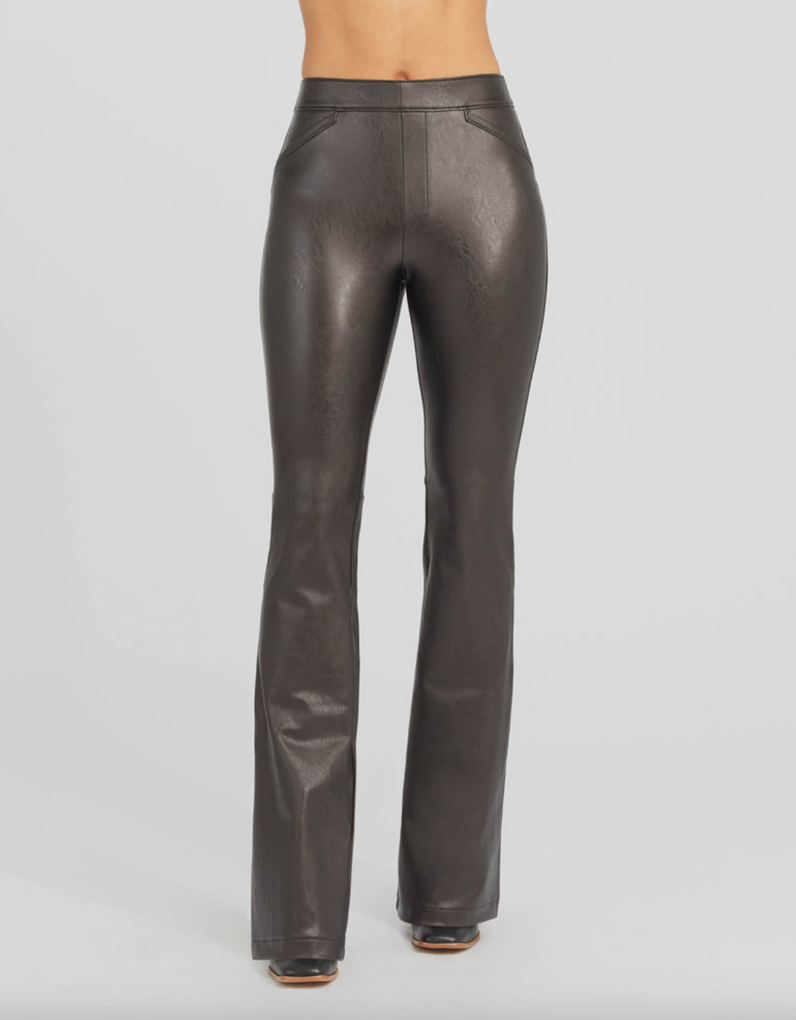 Leather-Like Flare Pants, Leather-Like styles offer a true-leather look  with a comfortable feel that's perfect for the season. Available in XS-3X.  Shop our *NEW* Leather-Like