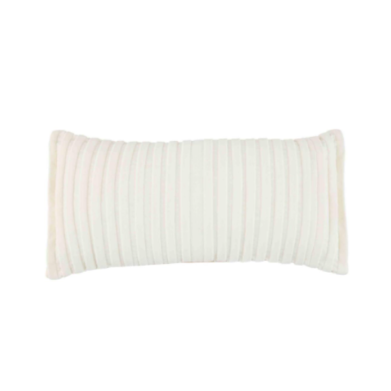 Ivory Velvet Pleated Pillow (2 Sizes)