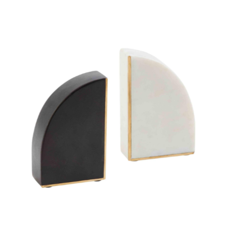 Black & White Marble Bookends (Set of 2)