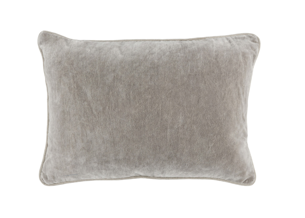 Silver Velvet Pillow 14x20