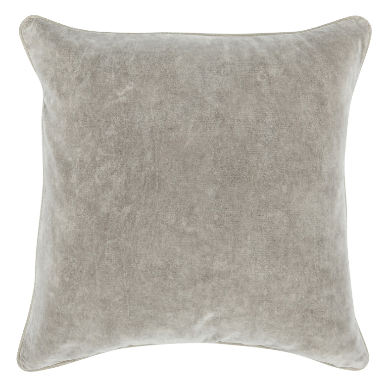 Velvet Silver Heirloom Pillow 22x22