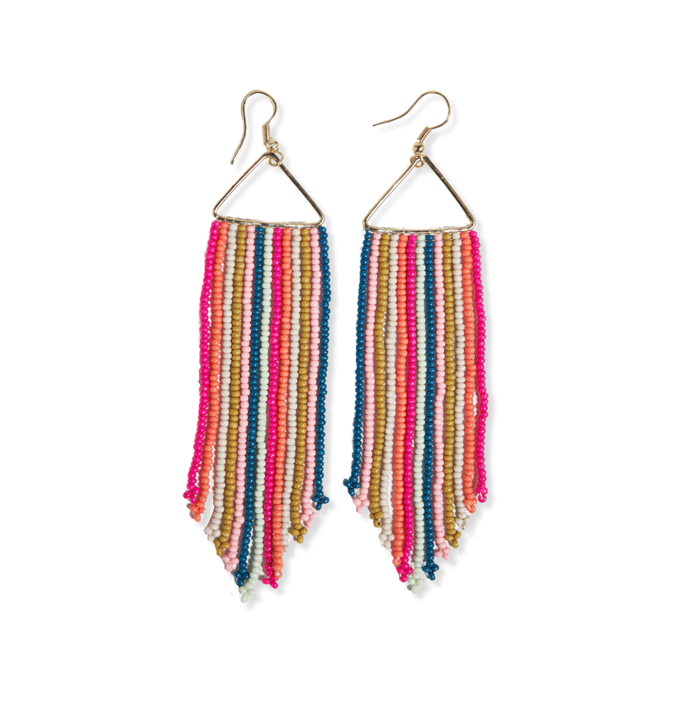 Emily Beaded Fringe Earrings