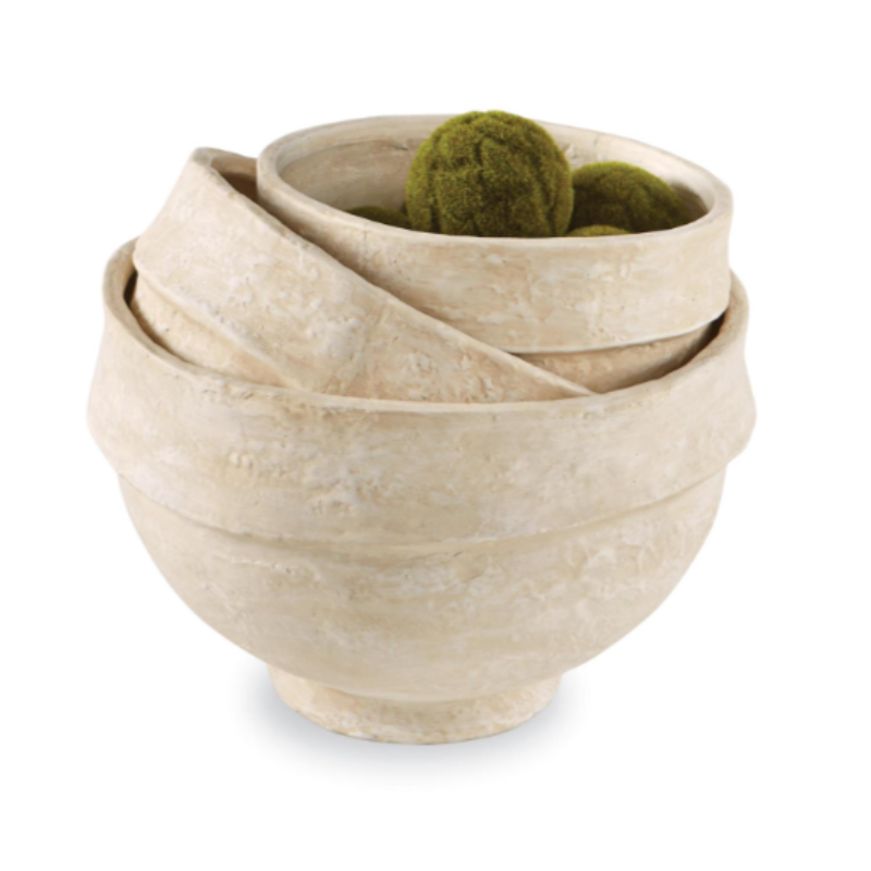 Natural Paper Mache Bowl (3 Sizes)