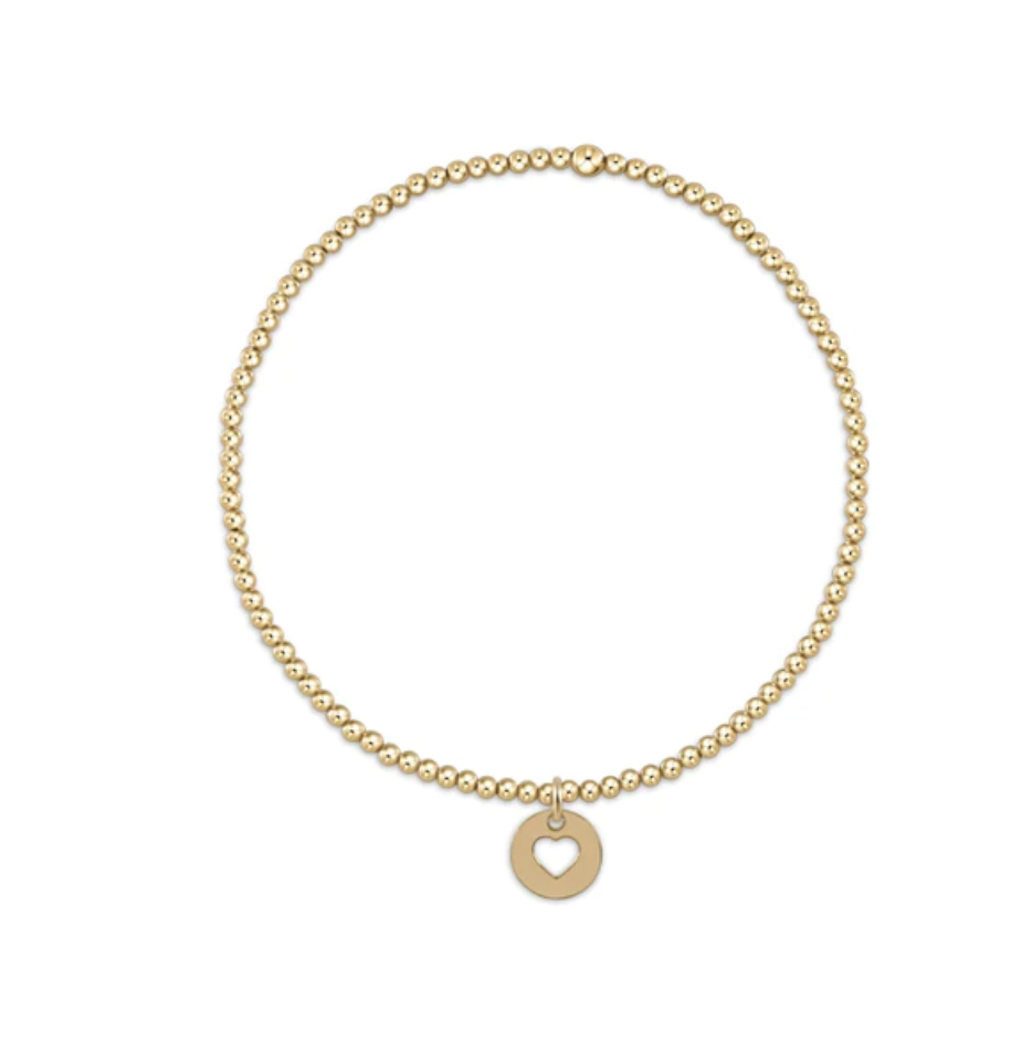 Love Small Gold Disc Bracelet