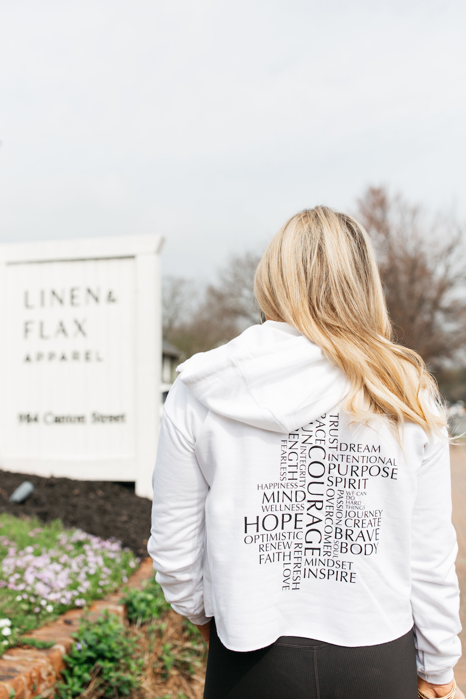 Cropped Word Cloud Sweatshirt
