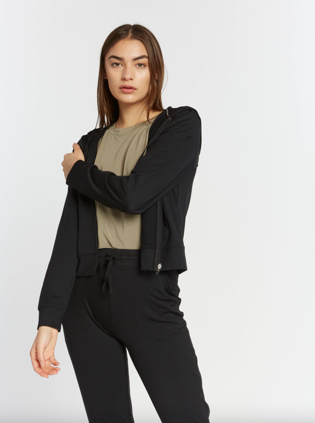 Josie Zip Up-Black