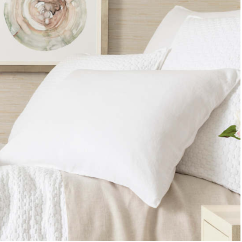 Lush Linen Sham- White (3 Sizes)