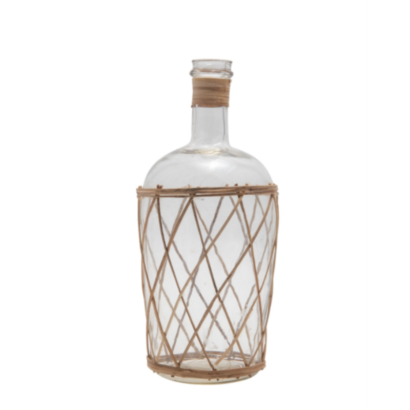 Bamboo and Glass Vase (3 sizes)