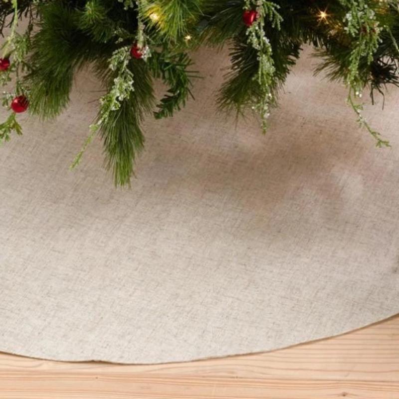 Cream Linen Tree Skirt