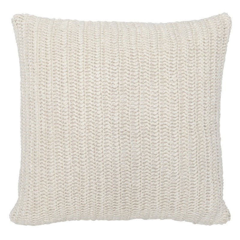 22x22 Ivory Herringbone Knit Pillow