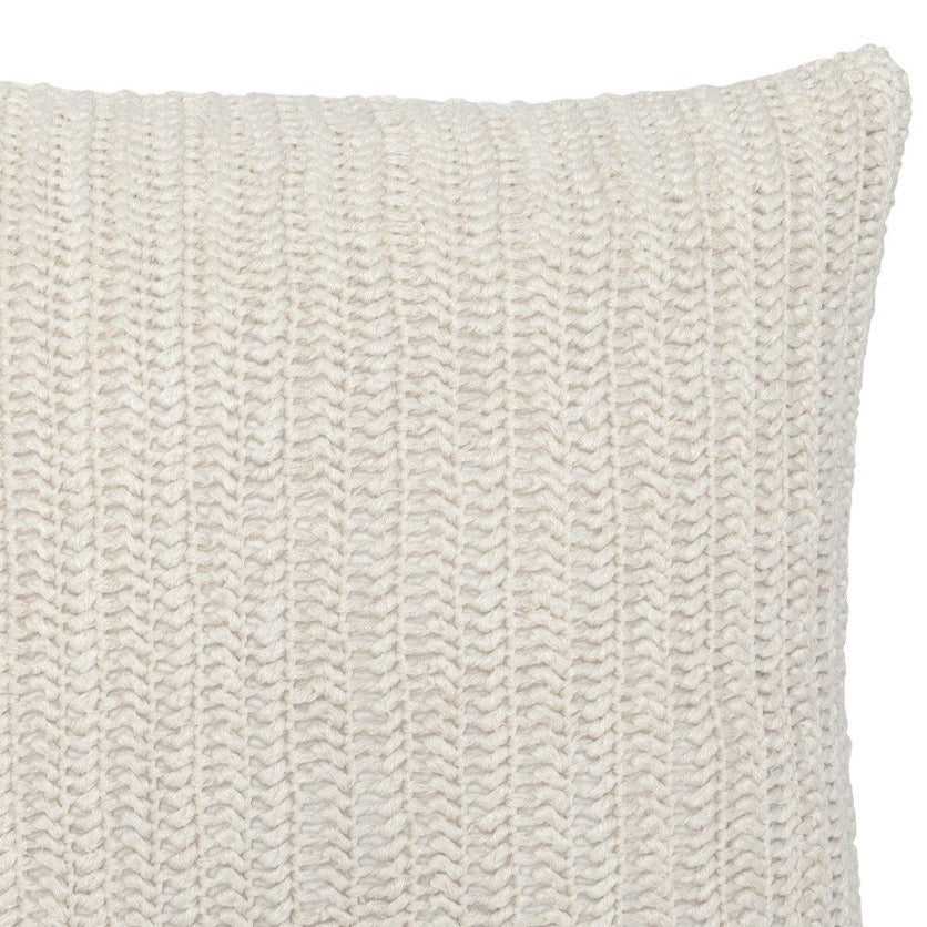 22x22 Ivory Herringbone Knit Pillow