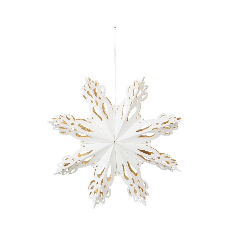 White Paper Snowflake Ornament (2 Sizes)