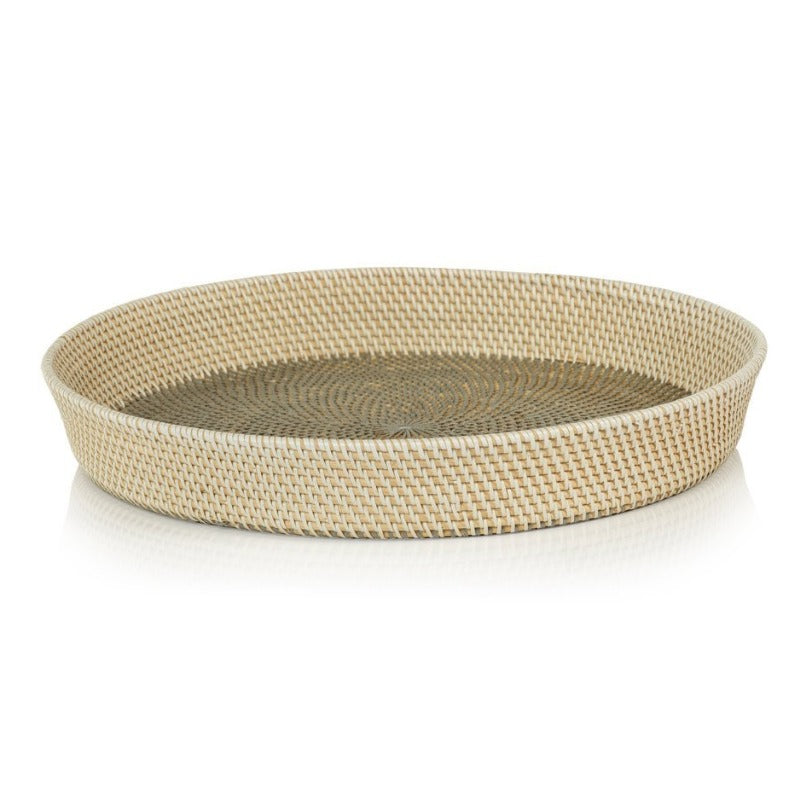 Tonal Rattan Serving Tray