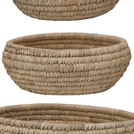 Round Grass & Date Leaf Basket (3 Sizes)