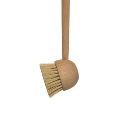 8.25" Beech Wood Brush with Leather Tie