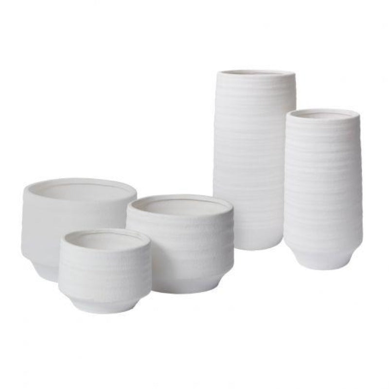 White Tapered Pot (3 Sizes)