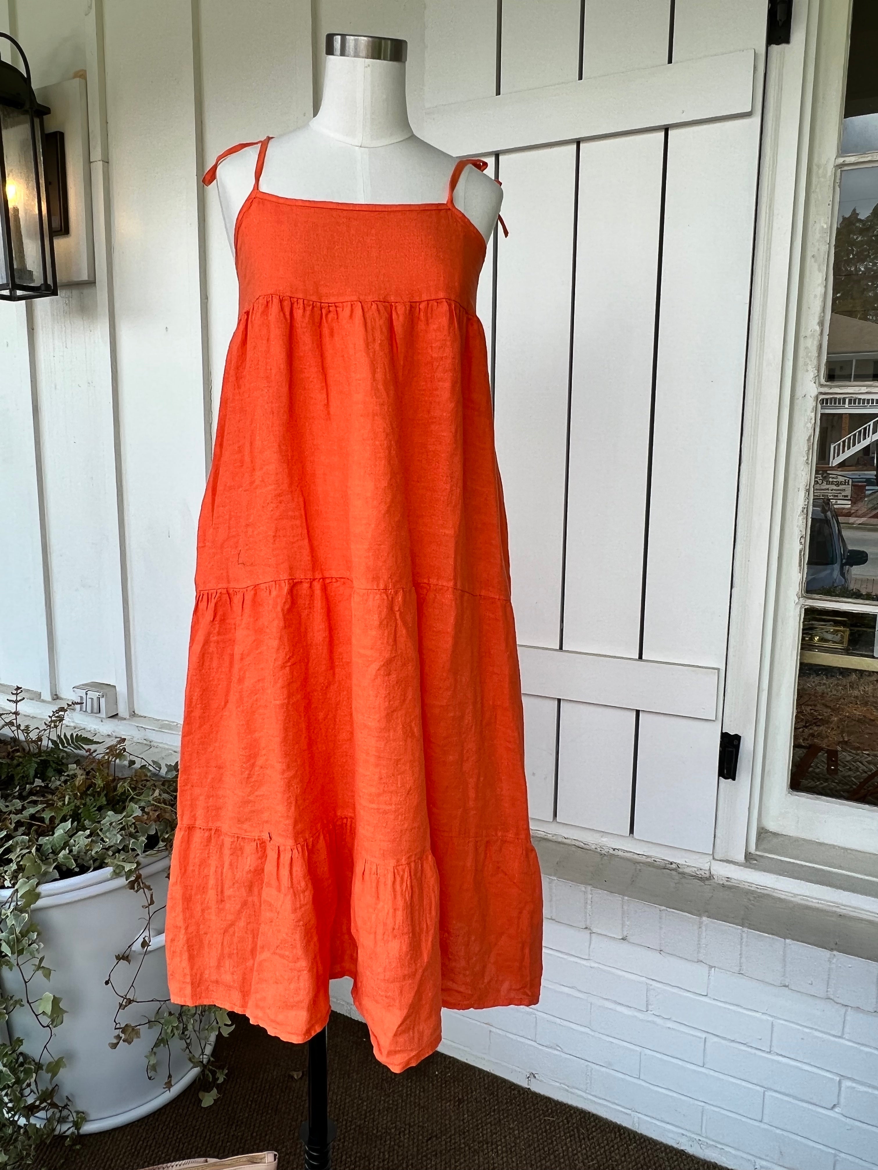 Orange Babydoll Dress