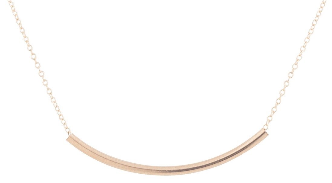 16" Bliss Bar Small Gold Necklace