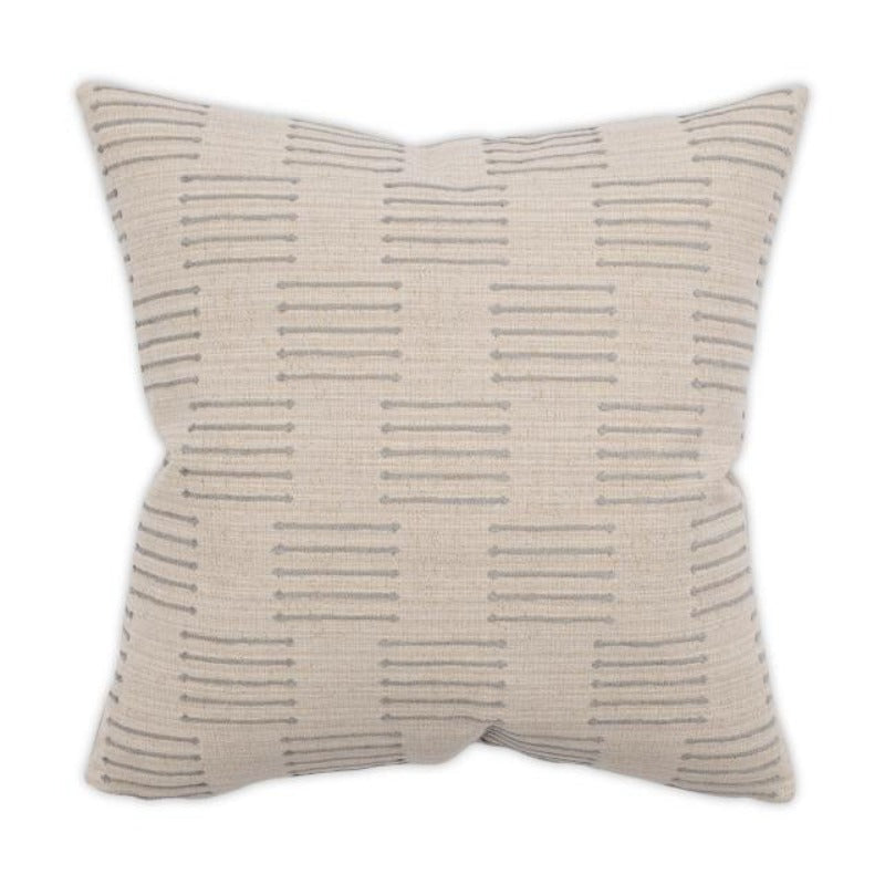 Bonez Grey Embroidered Pillow -22x22