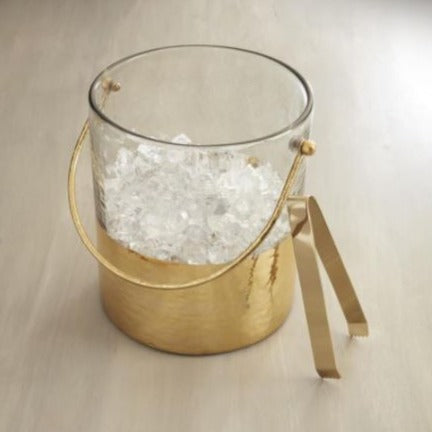 Hammered Gold Ice Bucket (2 piece set)