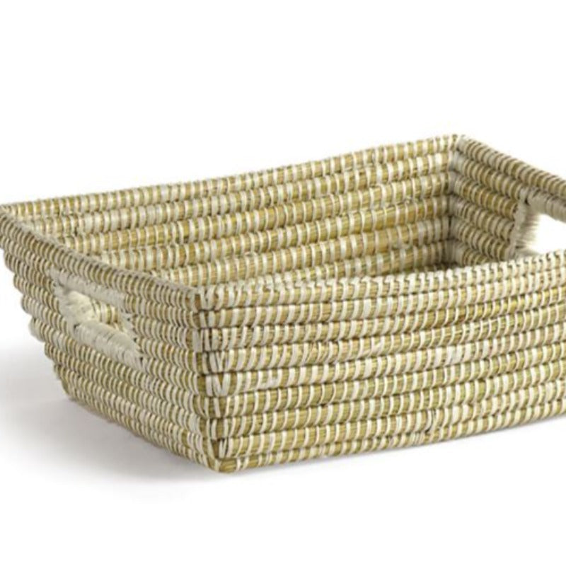 Rectangular Rivergrass Basket With Handles