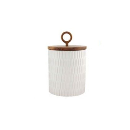 Textured Stoneware Canister (3 Sizes)