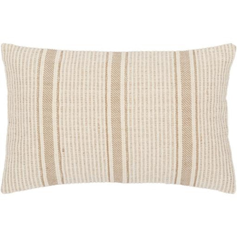 Camel & Beige Woven Striped Pillow (2 Sizes)
