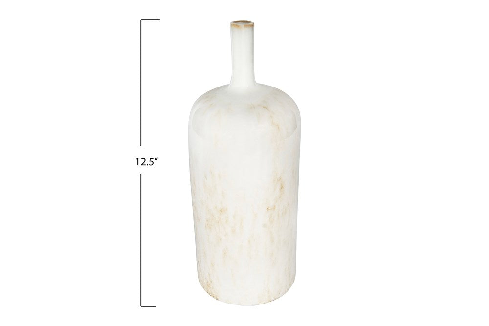 12.5" Slim Neck Stoneware Vase