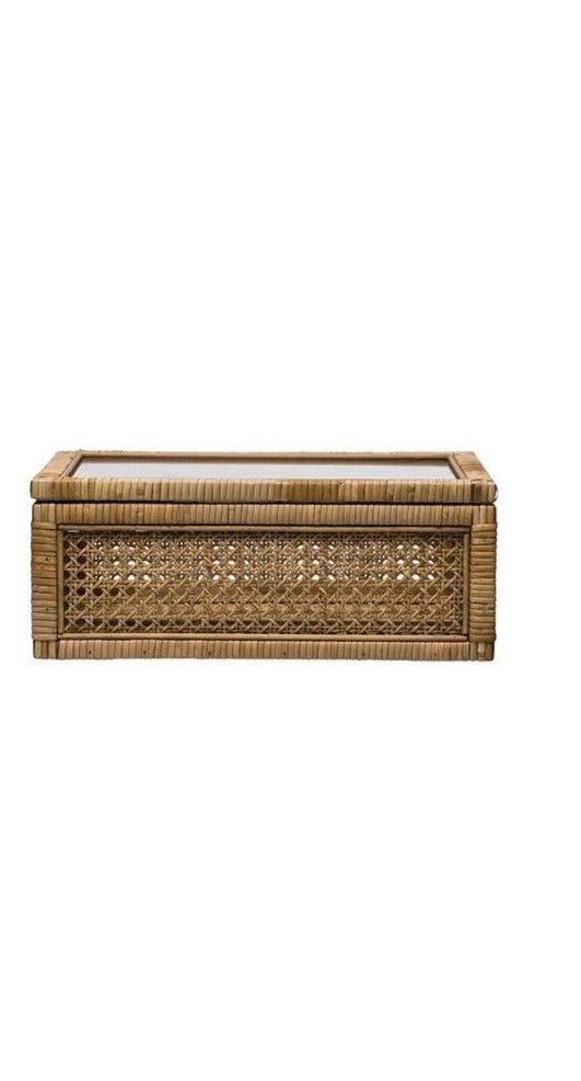Woven Rattan & Wood Box (Available in 2 Styles)