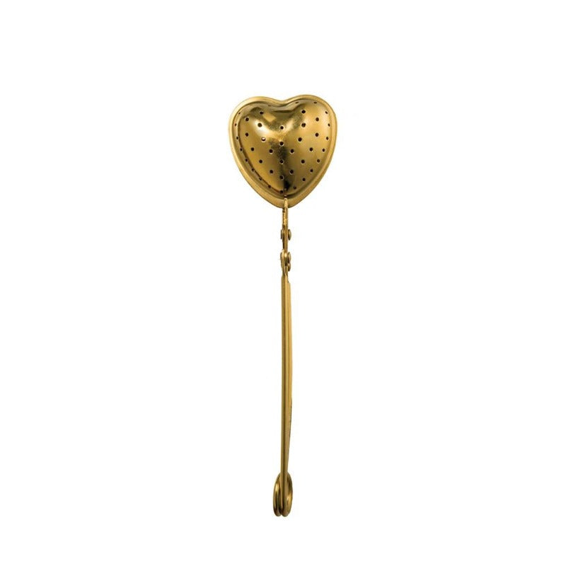 Gold Heart Tea Strainer