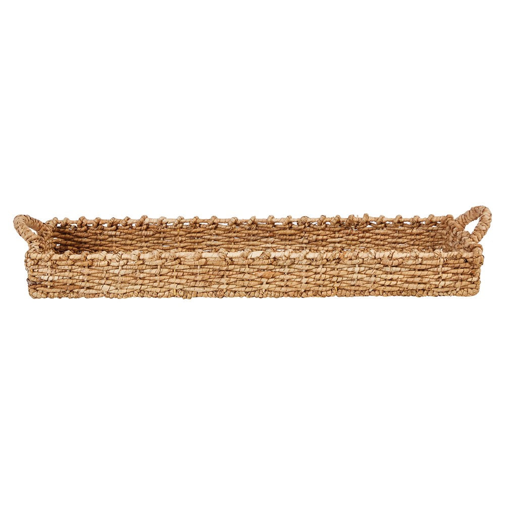 30"x3-1/4" Hand-Woven Seagrass Tray w/ Handles