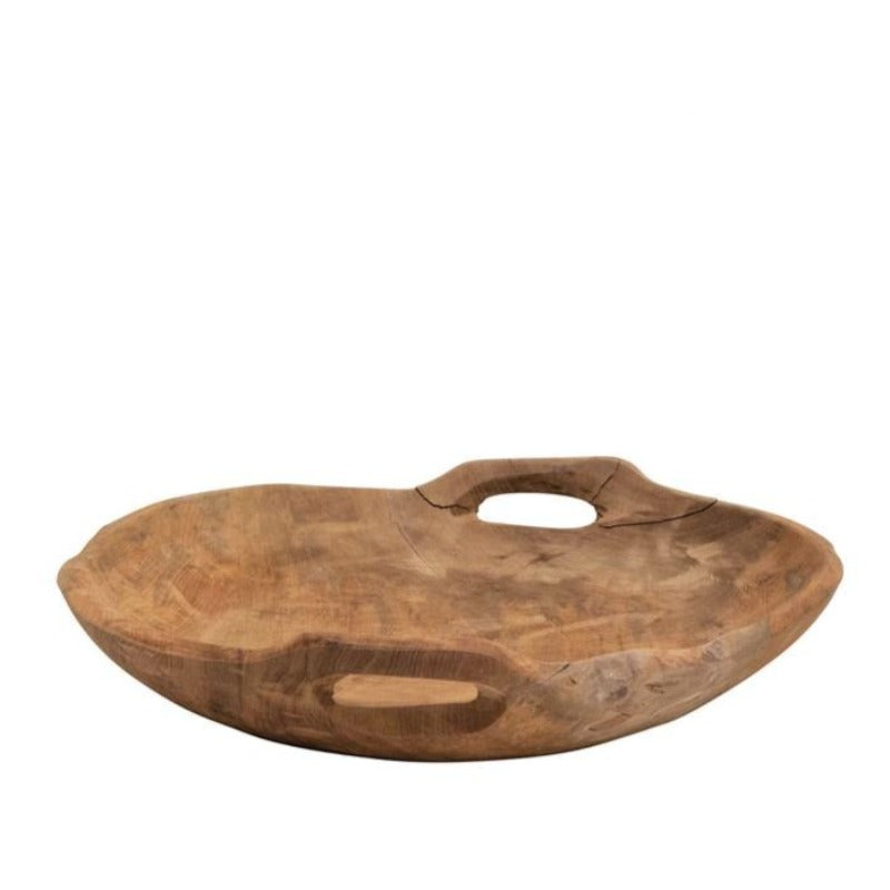 Teak Wood Bowl with Handles (3 Sizes)