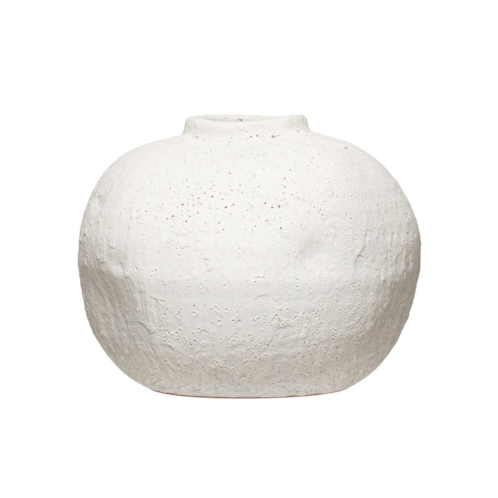 Matte White Terracotta Vase