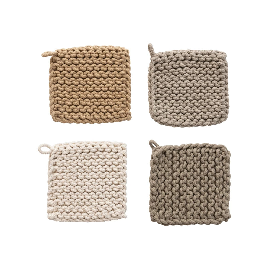 Crocheted Pot Holder (4 Colors)