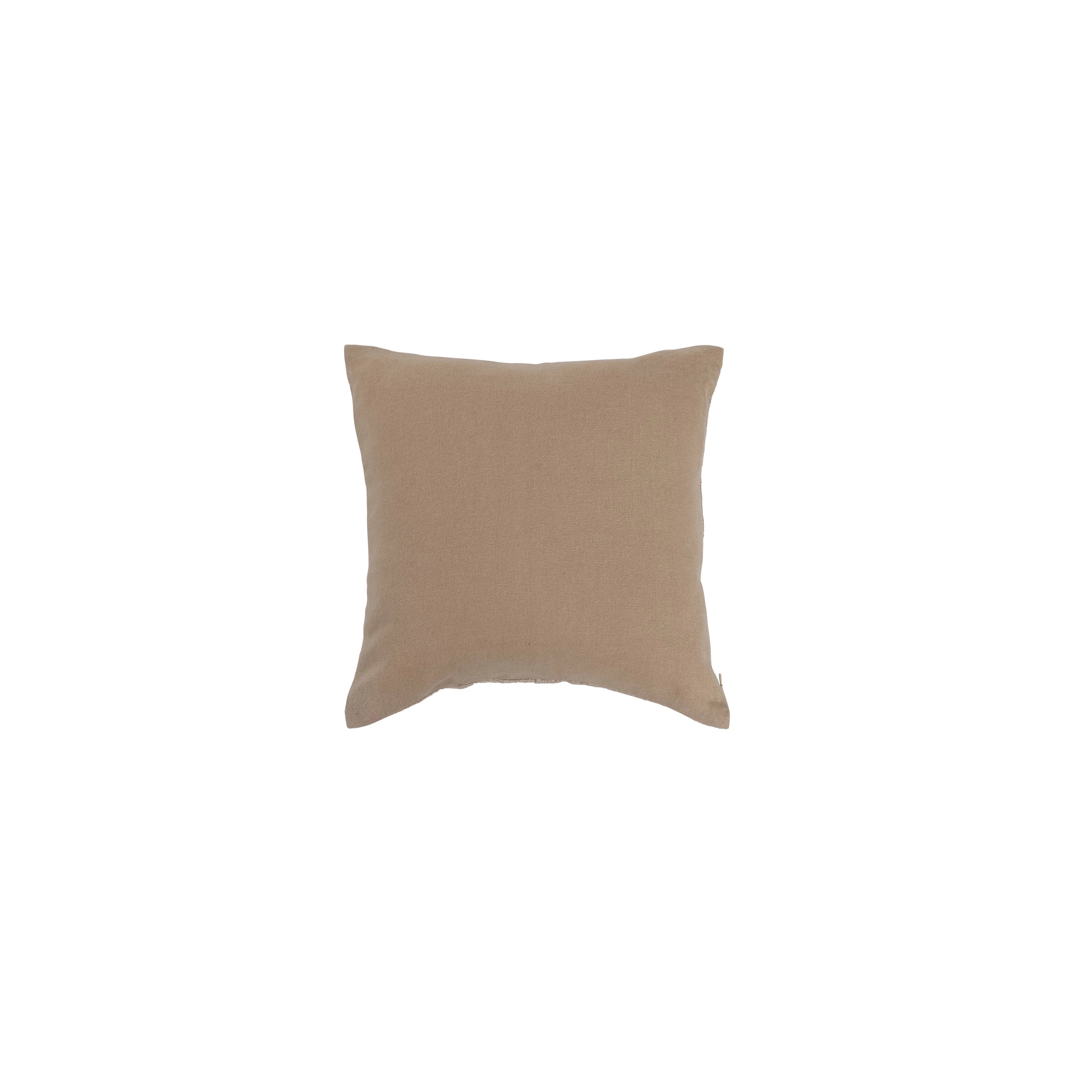 Pieced Linen-Woven Pillow