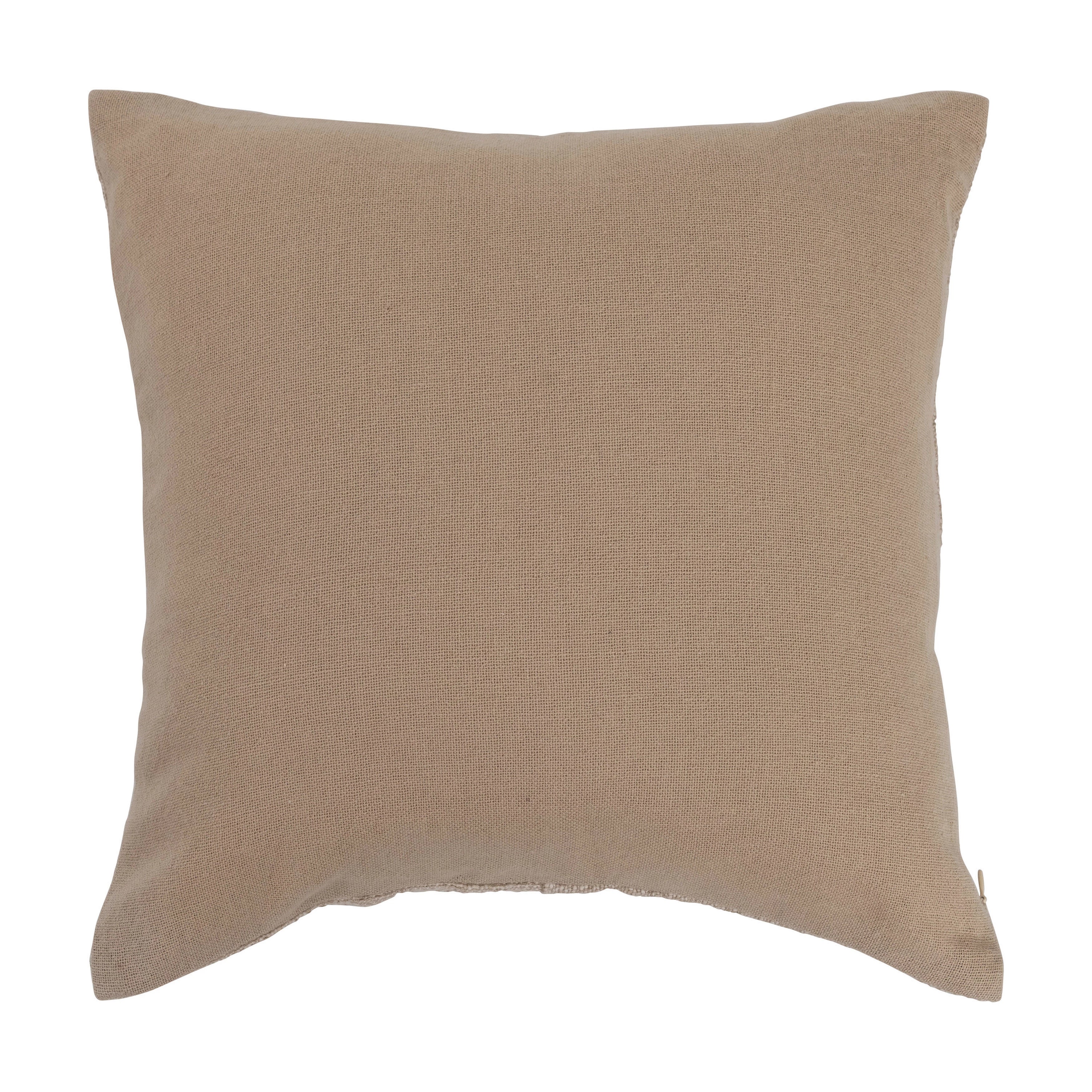 Pieced Linen-Woven Pillow
