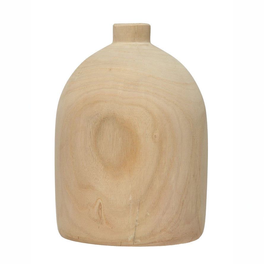 Paulownia Wood Vase (2 Sizes)