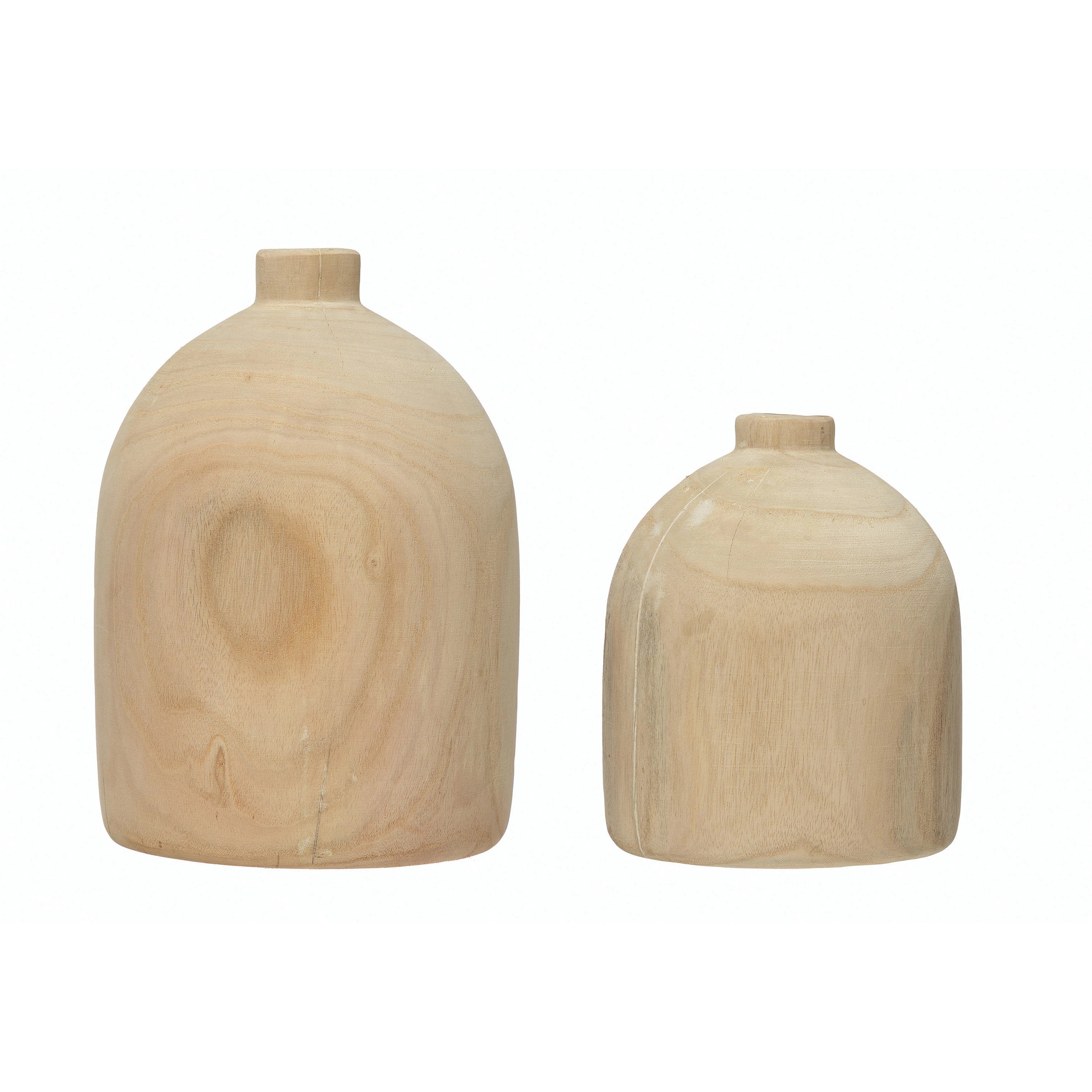 Paulownia Wood Vase (2 Sizes)