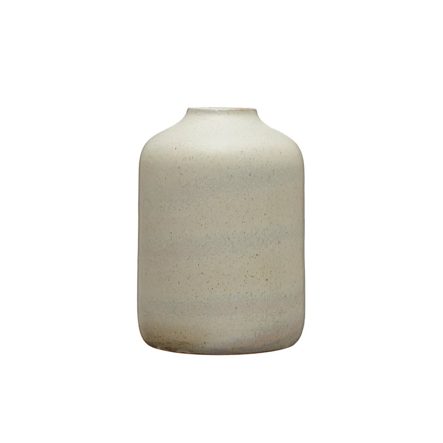 Beige Marbled Glaze Vase