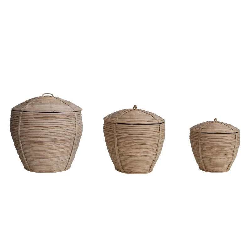 Rattan Basket with Lid (3 Sizes)