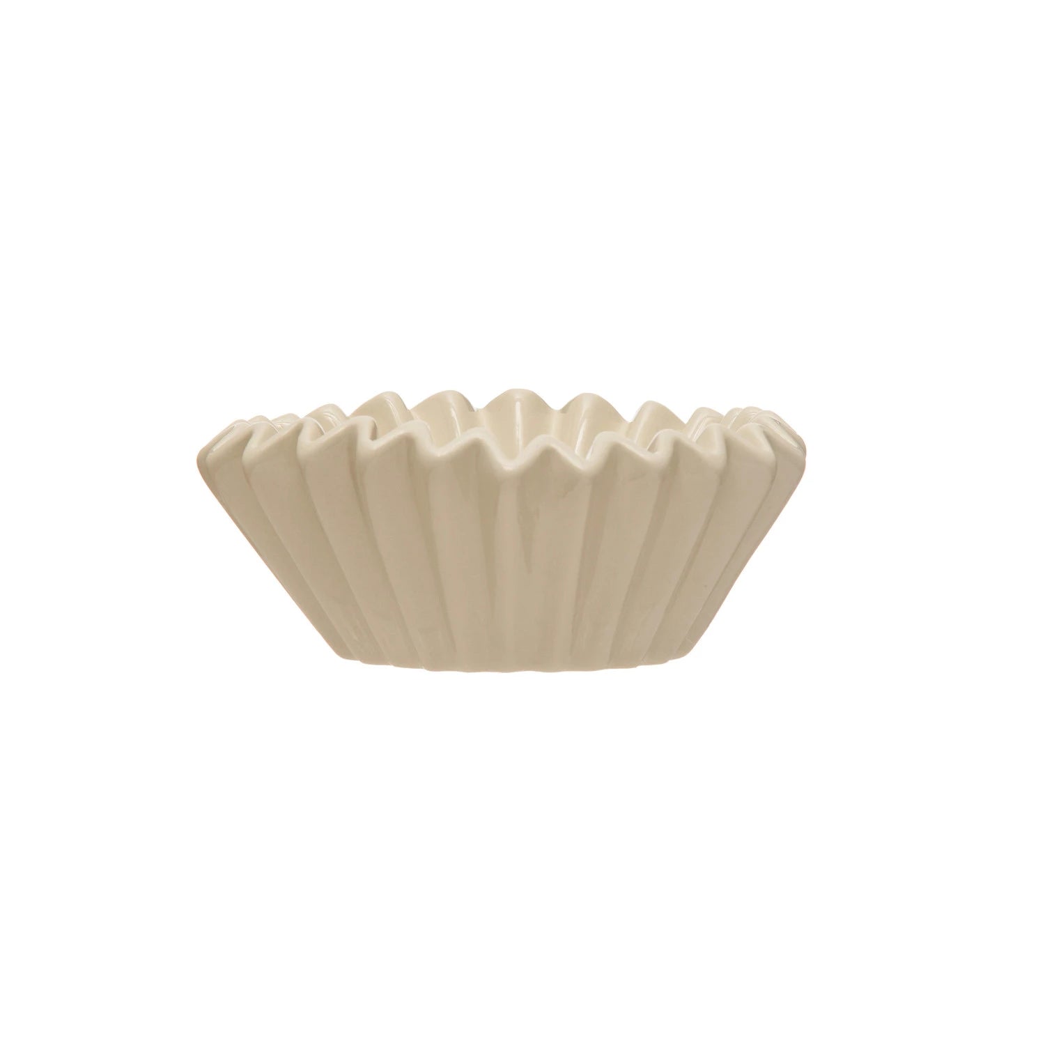 White Fluted Stoneware Bowl ( 2 Sizes)