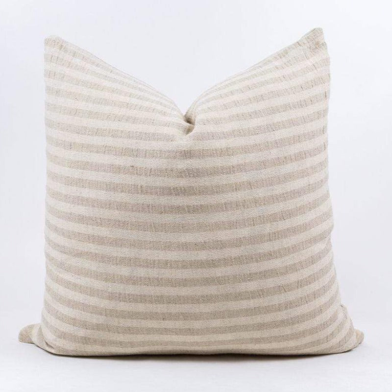 Ang Cream Stripe Pillow (22" x 22")
