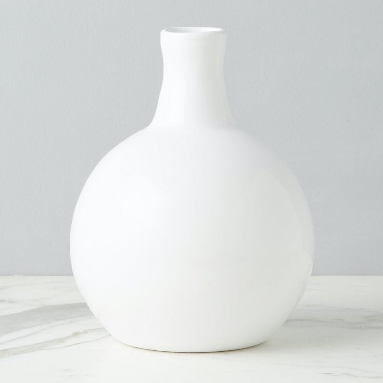 White Round Bottom Flask (2 Sizes)