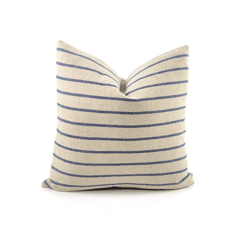 Thin Blue Striped Pillow (22" x 22")