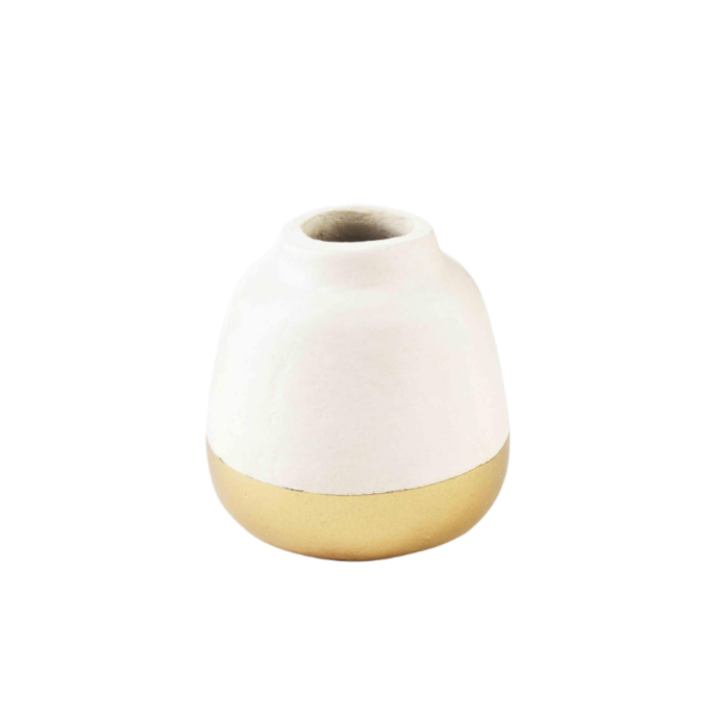 Gold Dipped Paper Mache Vase (3 Sizes)
