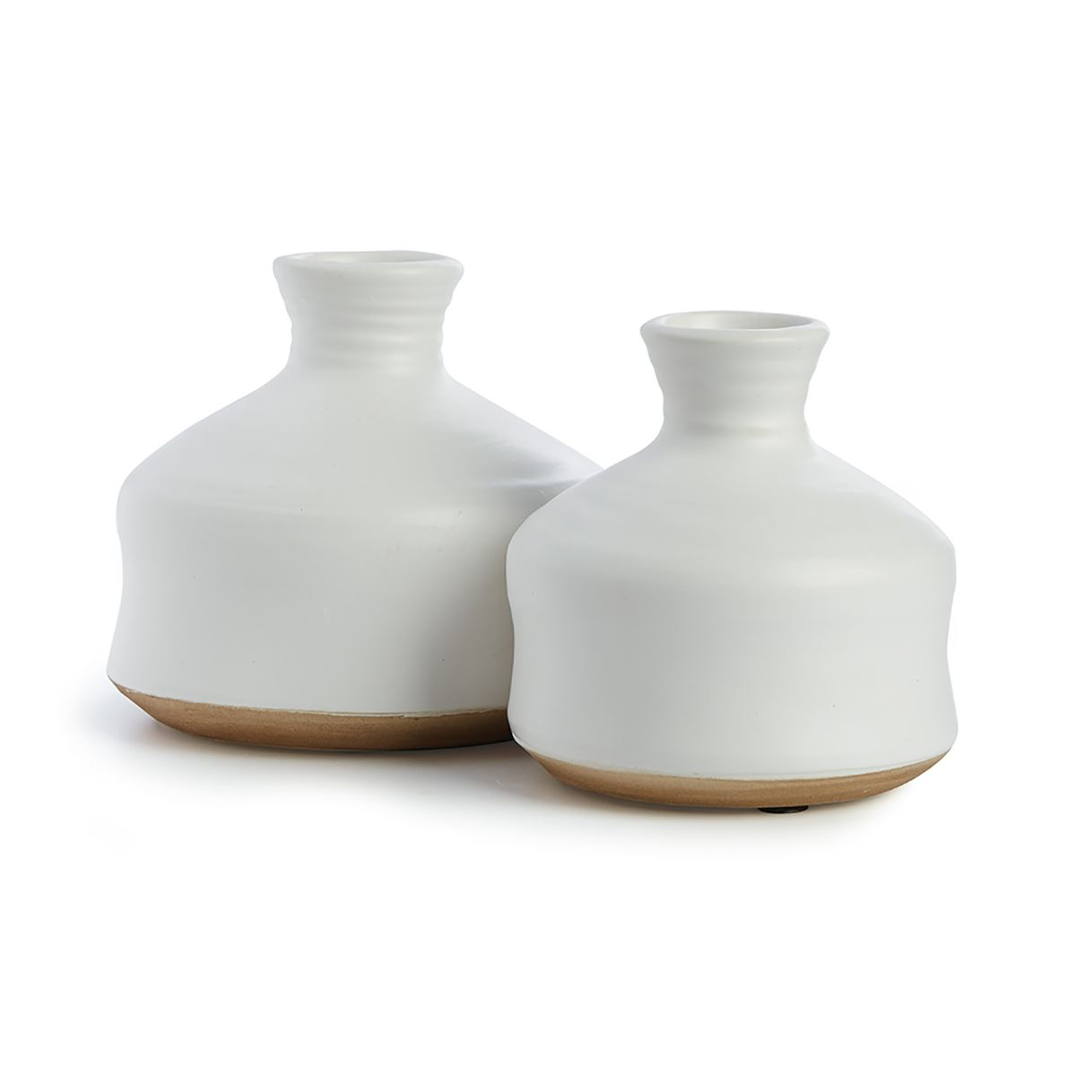 White Matte Bud Vase- Sand Base (Available in 2 sizes)-Final Sale